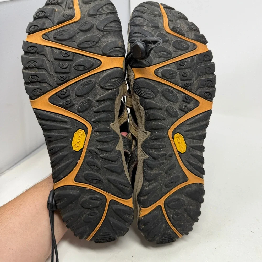 Merrell Sandals Mens 11.5 All Out Blaze Sieve Brown Water Hiking Vibram EUC